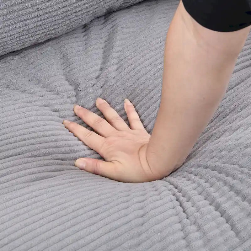Modern Upholstered Sofa with 2 Pillows and High Density Foam Cushion, Wooden Frame for Home Lounge Area and Office