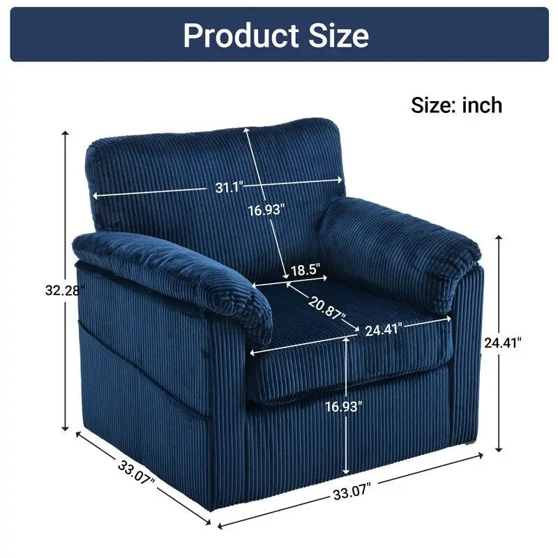 Upholstered Swivel Accent Chair