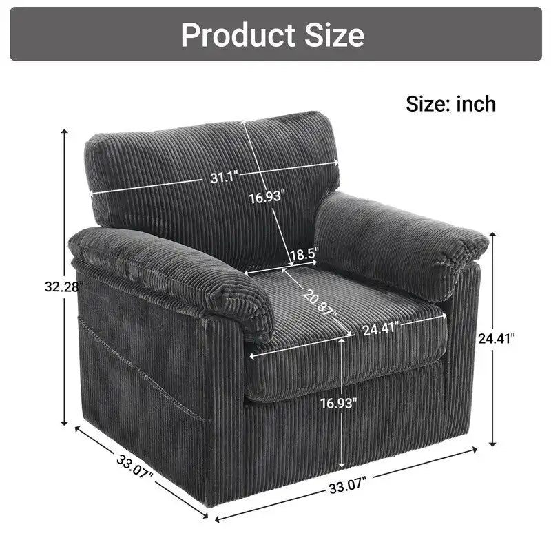 Upholstered Swivel Accent Chair
