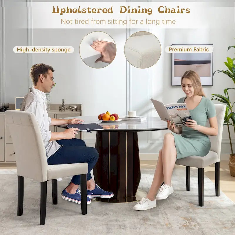 Upholstered Dining Chairs Set of 2