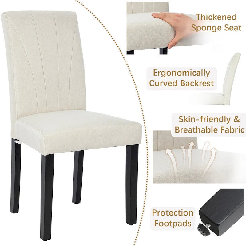 Upholstered Dining Chairs Set of 2