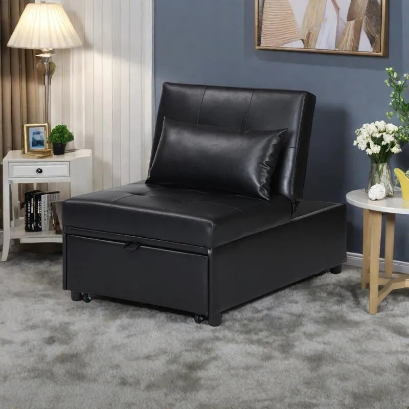 Multi-Functional Folding Ottoman Sofa Bed with Lounge Chair Conversion