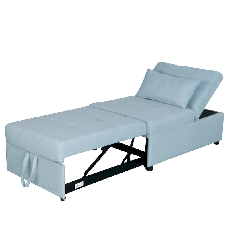 Multi-Functional Folding Ottoman Sofa Bed with Lounge Chair Conversion