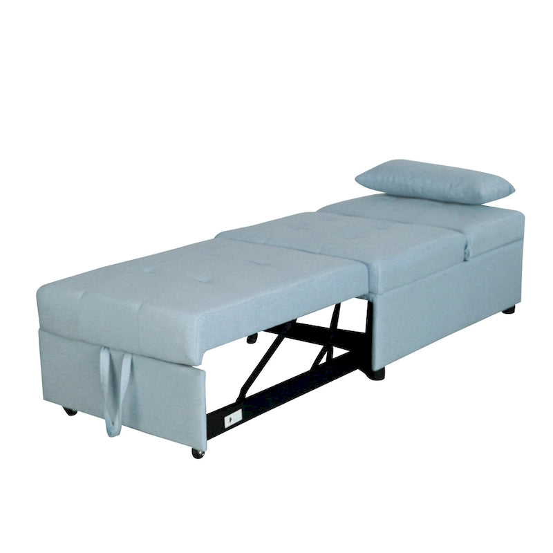 Multi-Functional Folding Ottoman Sofa Bed with Lounge Chair Conversion