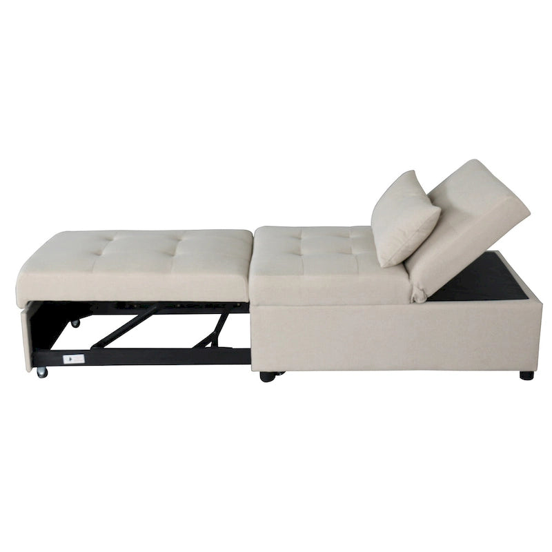 Multi-Functional Folding Ottoman Sofa Bed with Lounge Chair Conversion