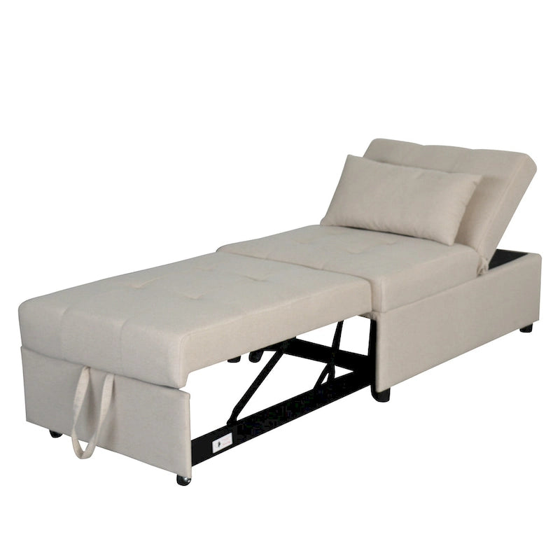 Multi-Functional Folding Ottoman Sofa Bed with Lounge Chair Conversion