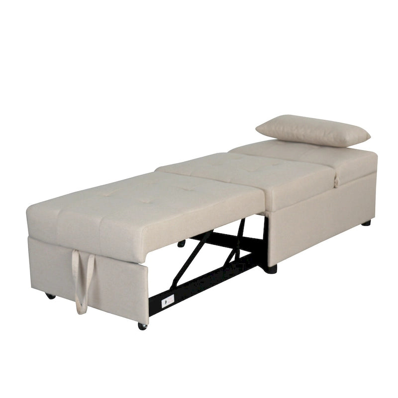 Multi-Functional Folding Ottoman Sofa Bed with Lounge Chair Conversion