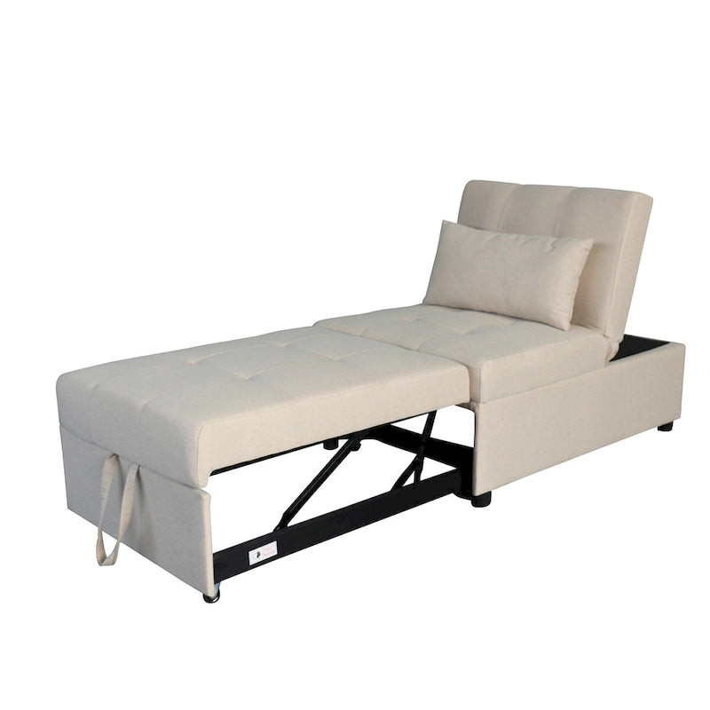 Multi-Functional Folding Ottoman Sofa Bed with Lounge Chair Conversion