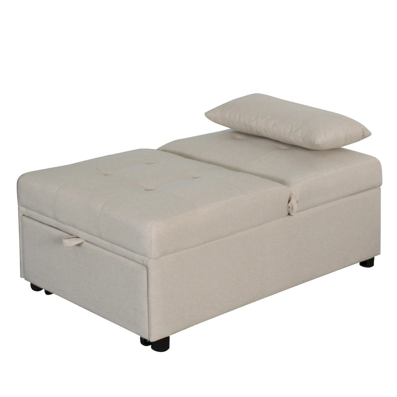 Multi-Functional Folding Ottoman Sofa Bed with Lounge Chair Conversion