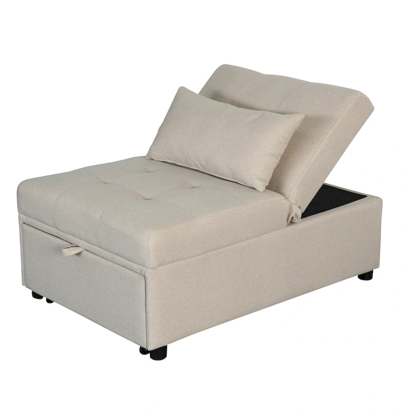 Multi-Functional Folding Ottoman Sofa Bed with Lounge Chair Conversion