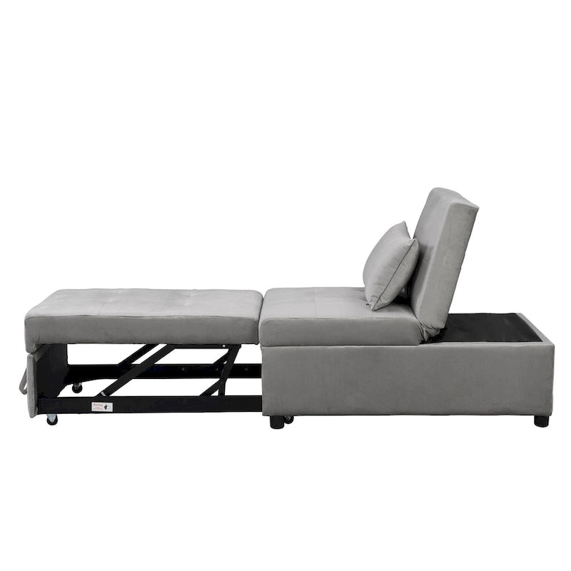 Multi-Functional Folding Ottoman Sofa Bed with Lounge Chair Conversion