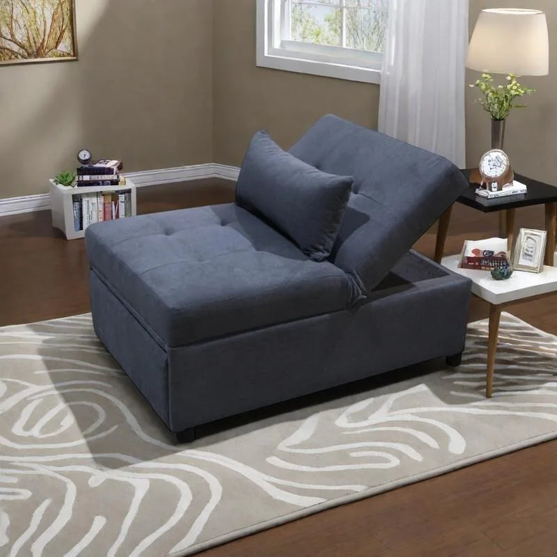 Multi-Functional Folding Ottoman Sofa Bed with Lounge Chair Conversion