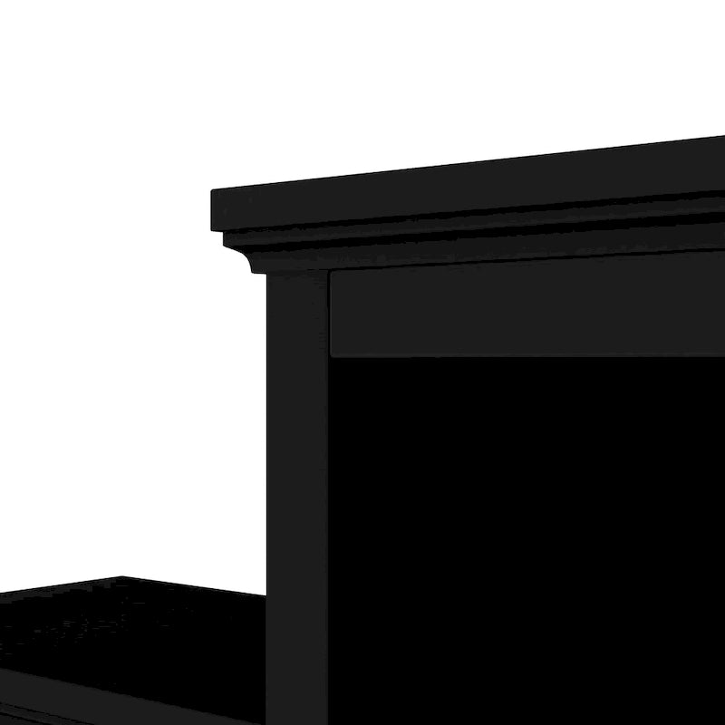 Entertainment Wall Unit with Bridge and Tempered Glass Doors