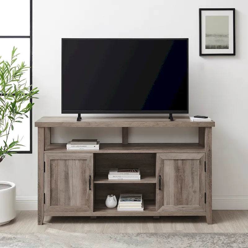 58-inch Grooved Door Highboy TV Stand