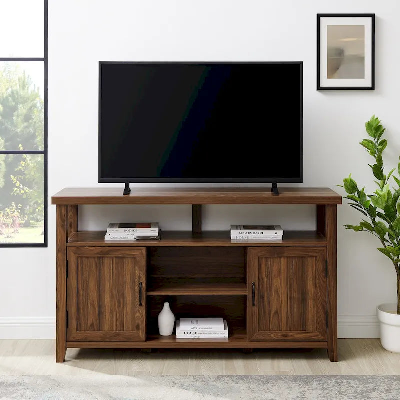 58-inch Grooved Door Highboy TV Stand