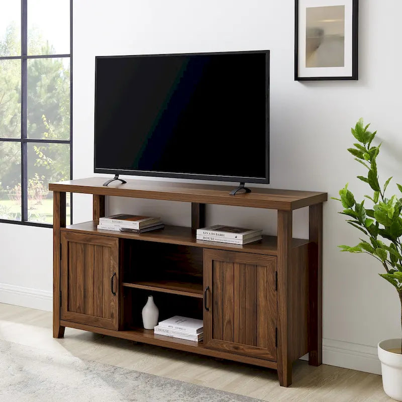58-inch Grooved Door Highboy TV Stand
