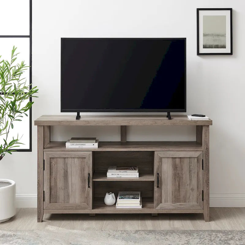 58-inch Grooved Door Highboy TV Stand