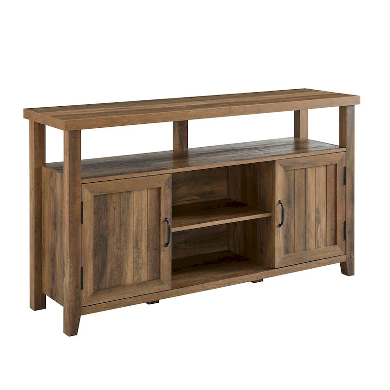 58-inch Grooved Door Highboy TV Stand