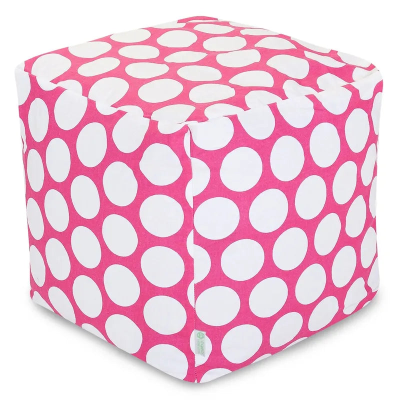 Polka Dot Indoor Ottoman Pouf Cube
