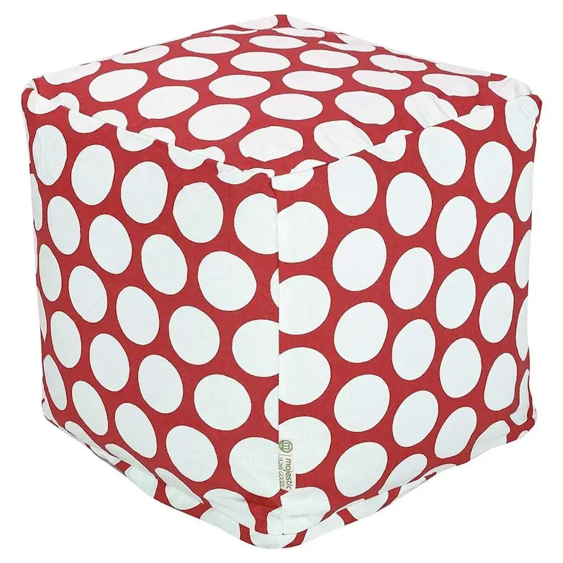 Polka Dot Indoor Ottoman Pouf Cube