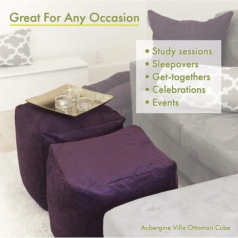 Polka Dot Indoor Ottoman Pouf Cube