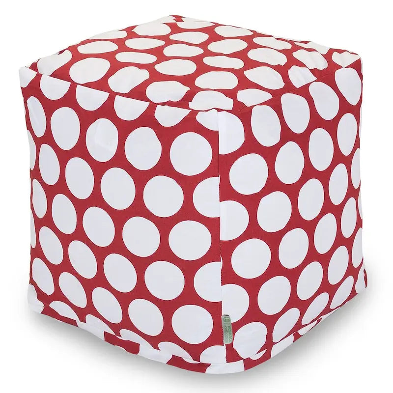 Polka Dot Indoor Ottoman Pouf Cube