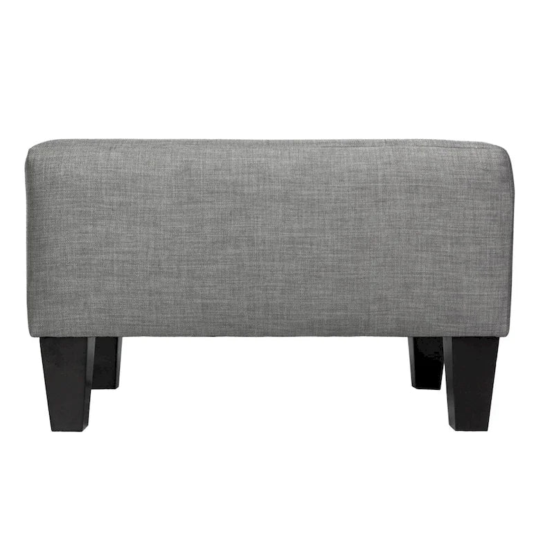 Decorative Button-Tufted Upholstered Firm Ottoman