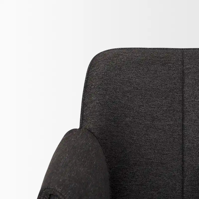 Dining Chair with Cream Boucle Fabric and Matte Black Metal Legs