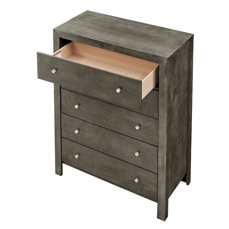 5 Drawer Chest of Drawers (34 W x 17 D x 48 H in)