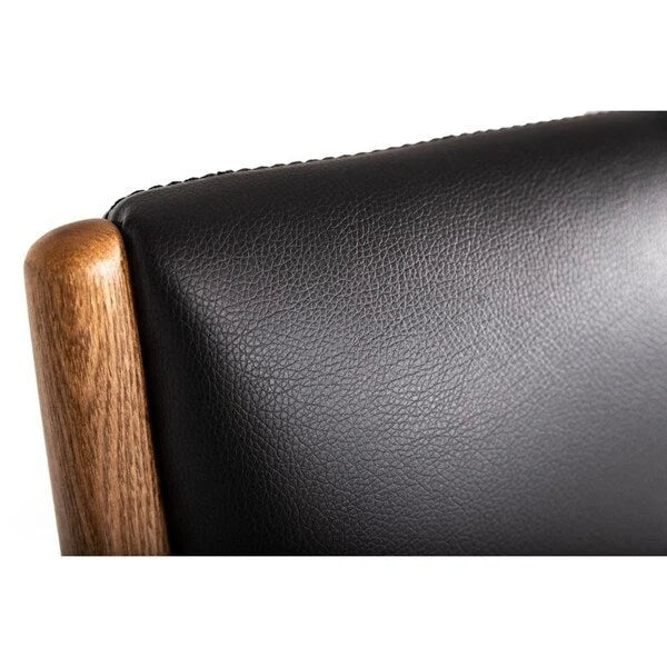 Modern Black Lounge Chair & Ottoman
