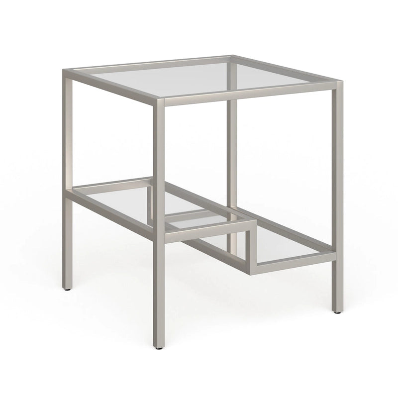 Modern Two-Tier Glass Side Table