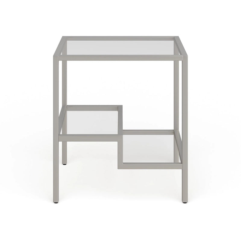 Modern Two-Tier Glass Side Table