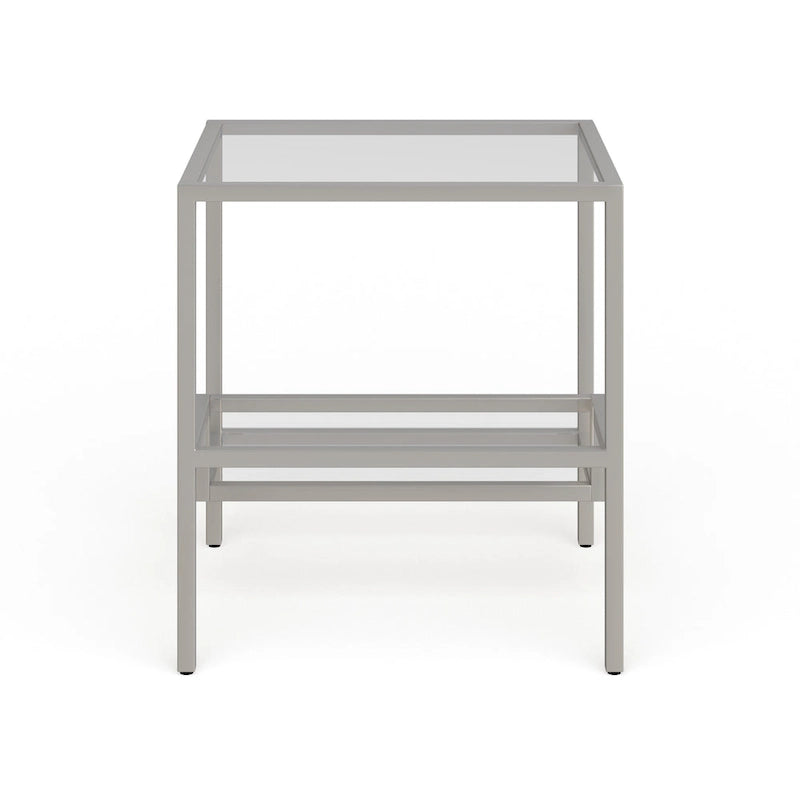 Modern Two-Tier Glass Side Table