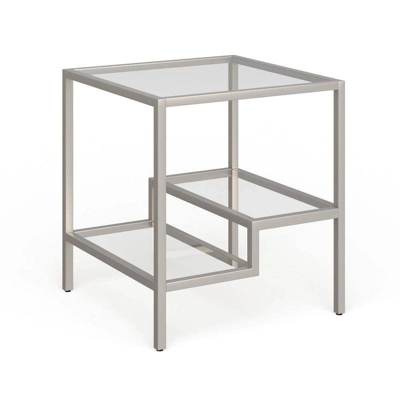 Modern Two-Tier Glass Side Table