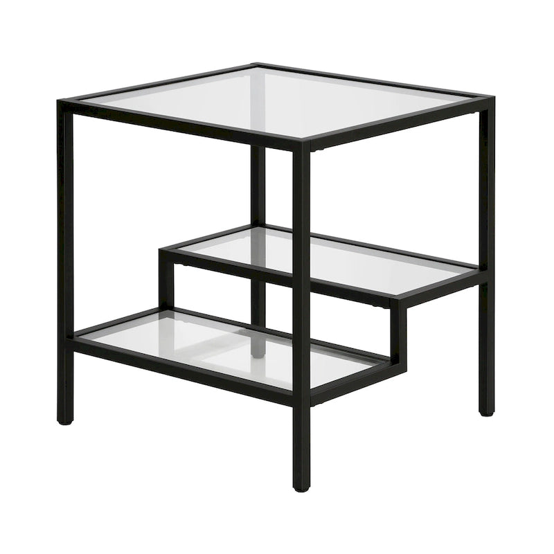 Modern Two-Tier Glass Side Table