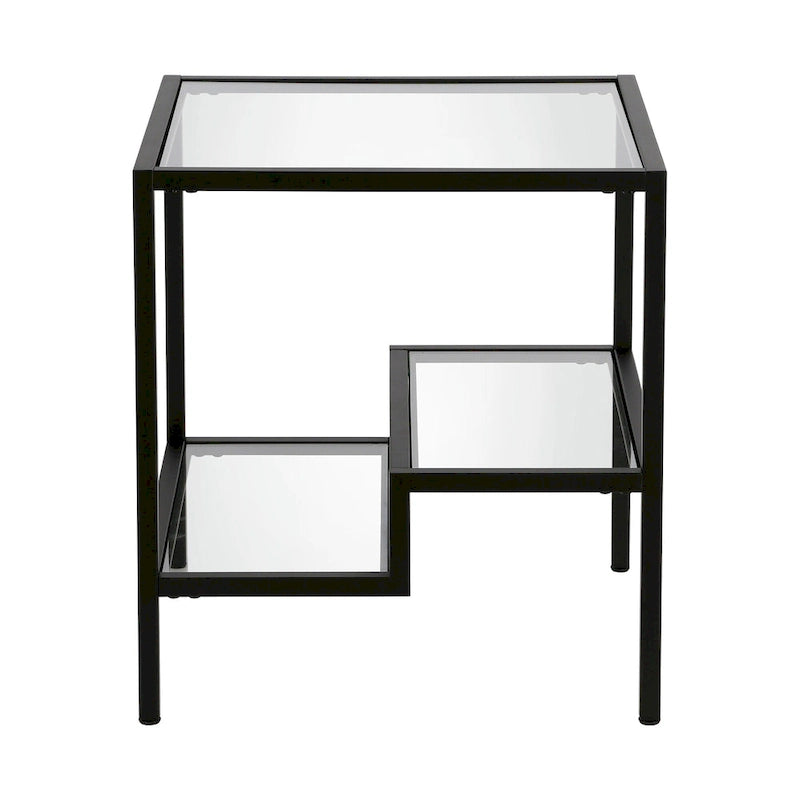 Modern Two-Tier Glass Side Table