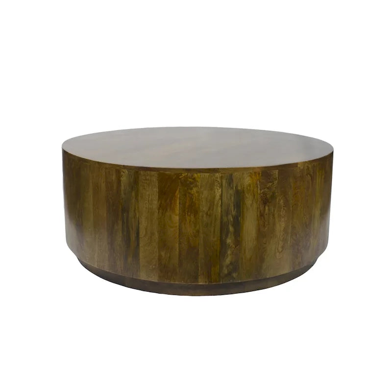 42-Inch Round Solid Mango Wood Coffee Table