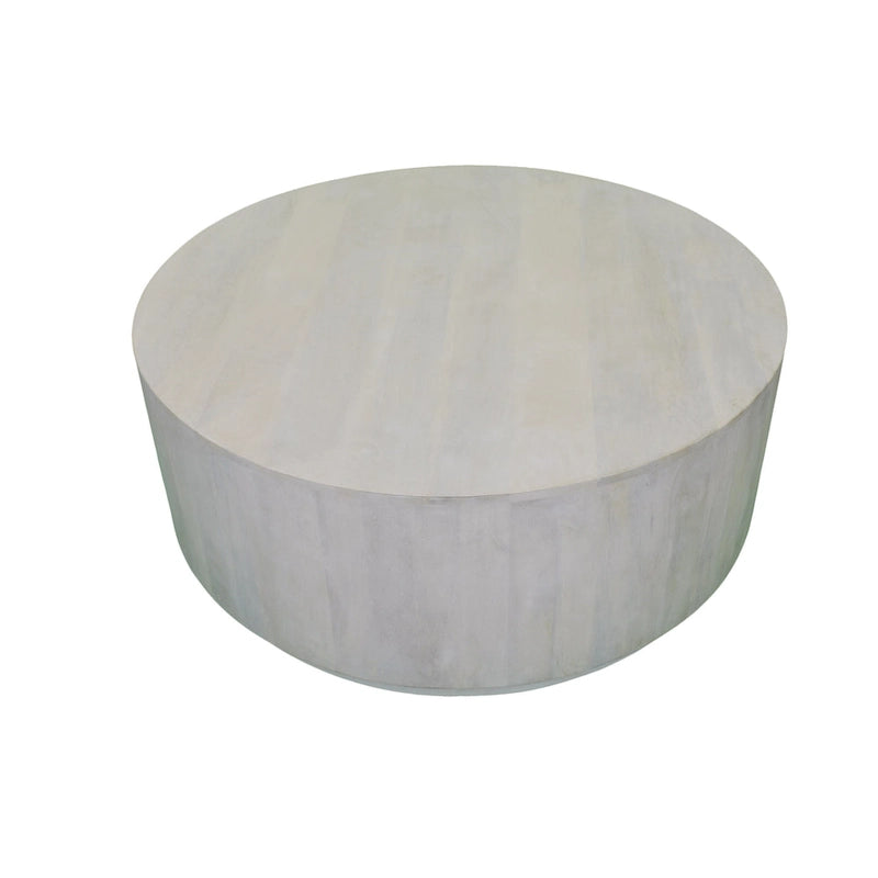 42-Inch Round Solid Mango Wood Coffee Table