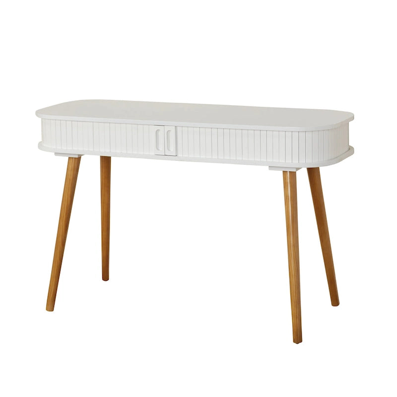 Mid-Century Modern Desk with Sliding Storage