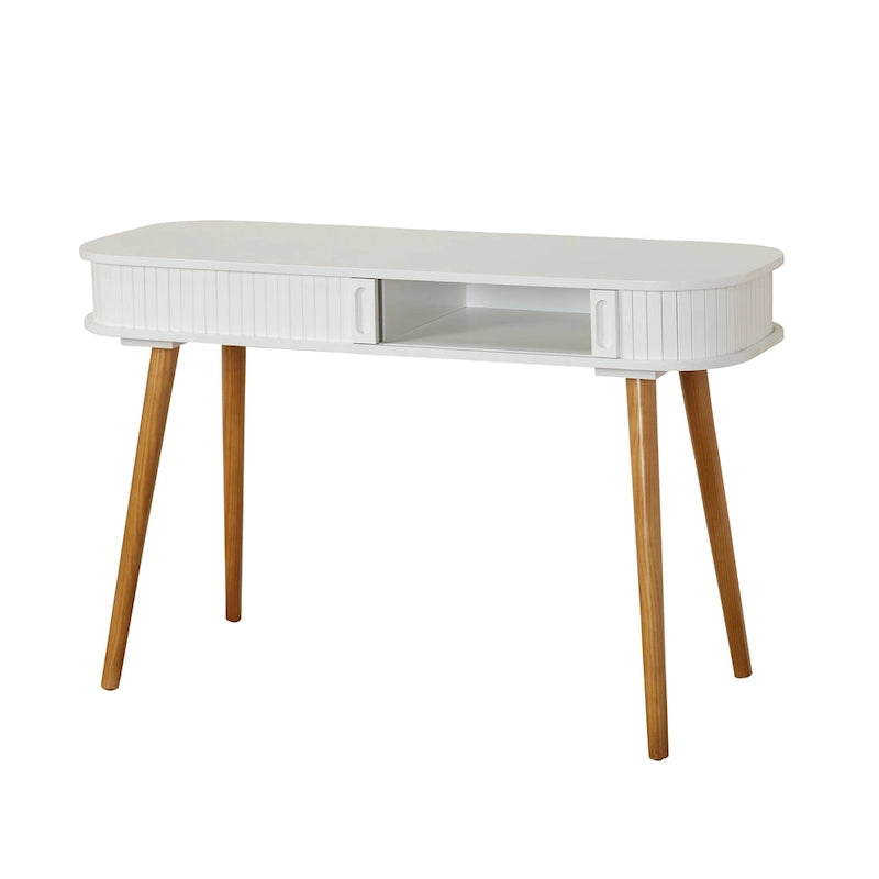 Mid-Century Modern Desk with Sliding Storage