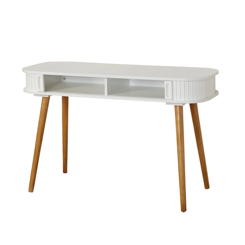 Mid-Century Modern Desk with Sliding Storage