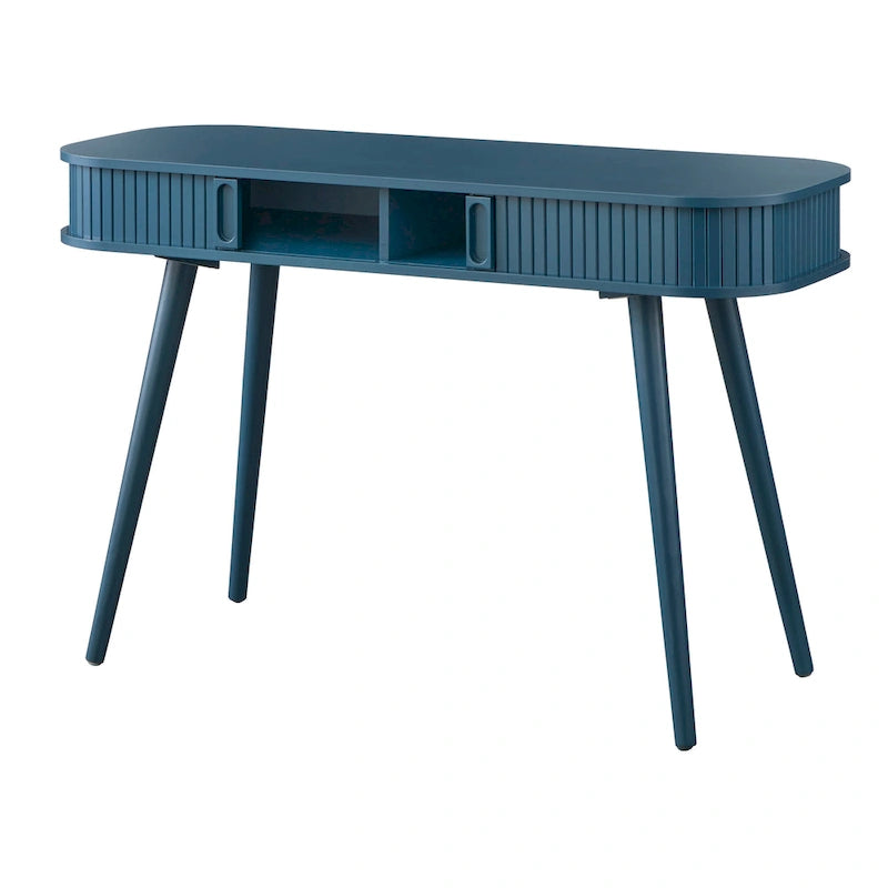 Mid-Century Modern Desk with Sliding Storage