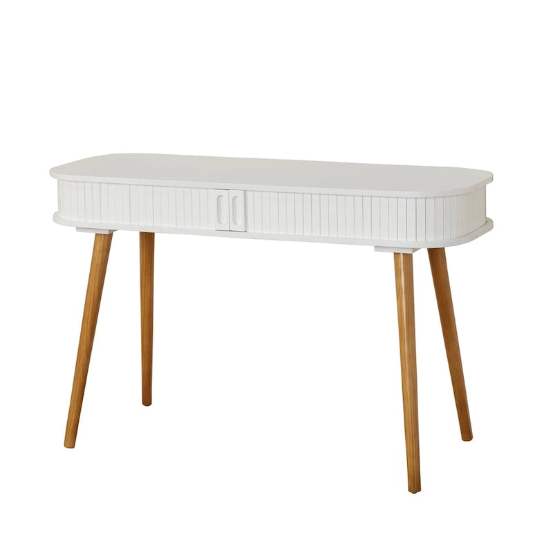 Mid-Century Modern Desk with Sliding Storage