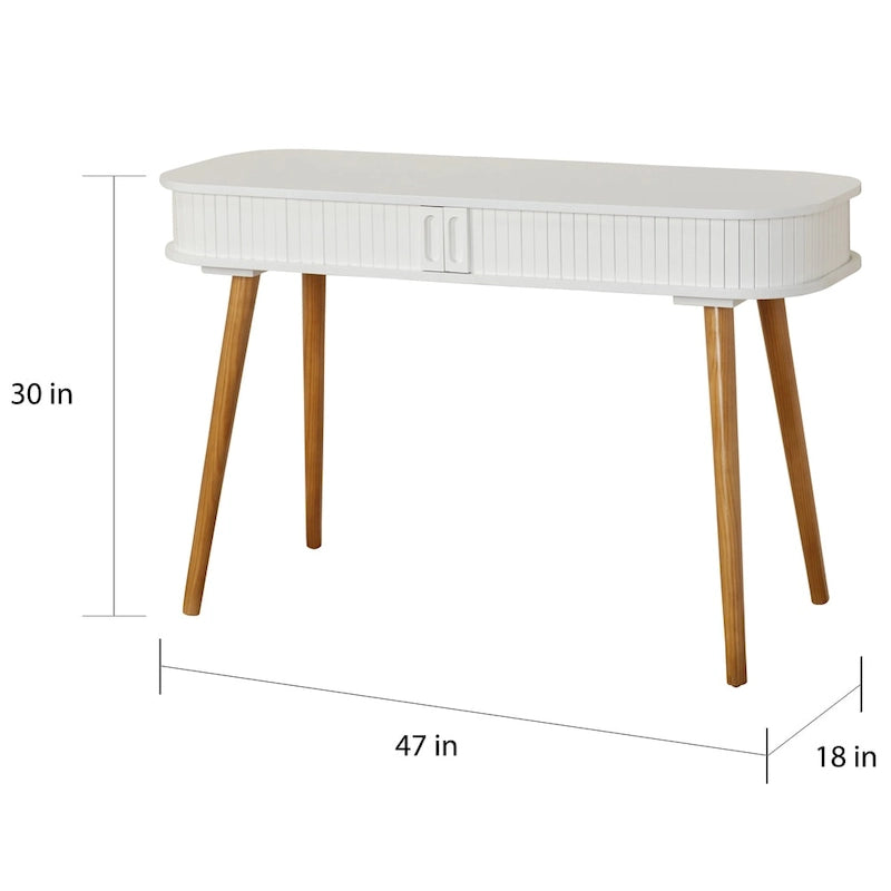 Mid-Century Modern Desk with Sliding Storage