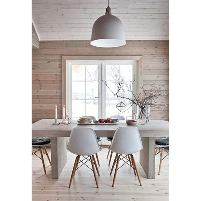 Set of 2 Mid-Century Modern Armless Dining Chairs with Wooden Legs
