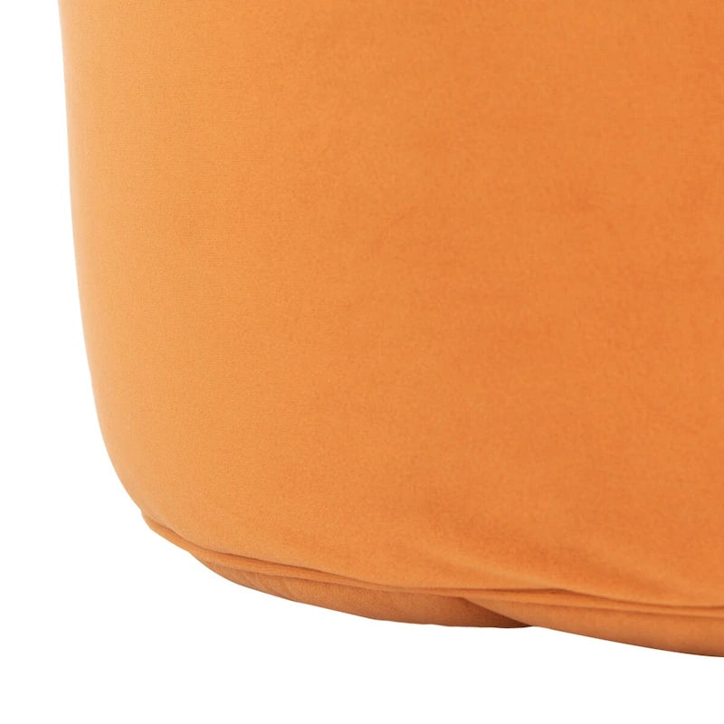 Velvet Cylinder Pouf Ottoman