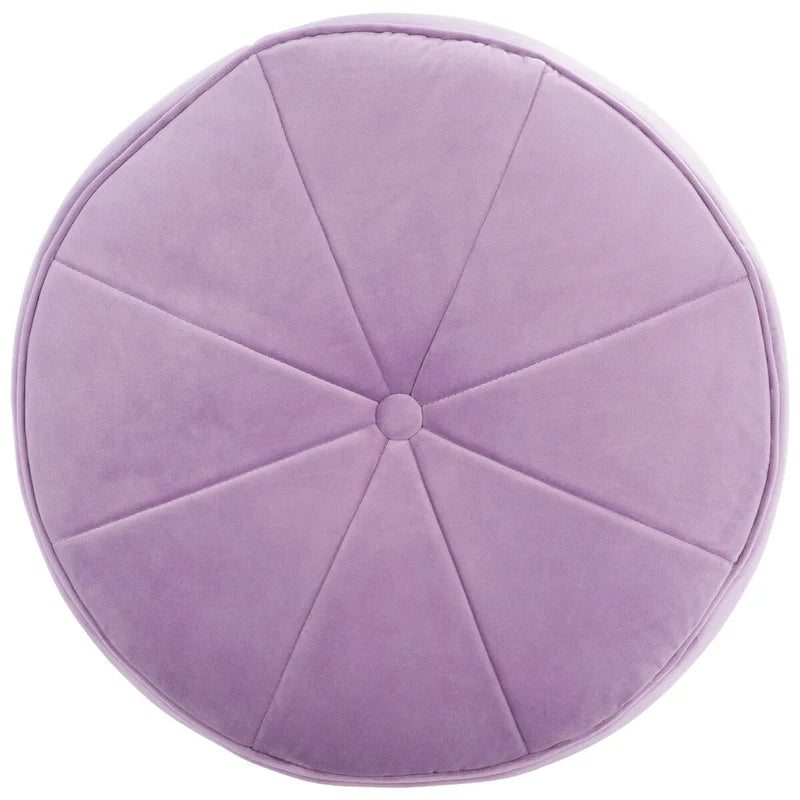 Velvet Cylinder Pouf Ottoman