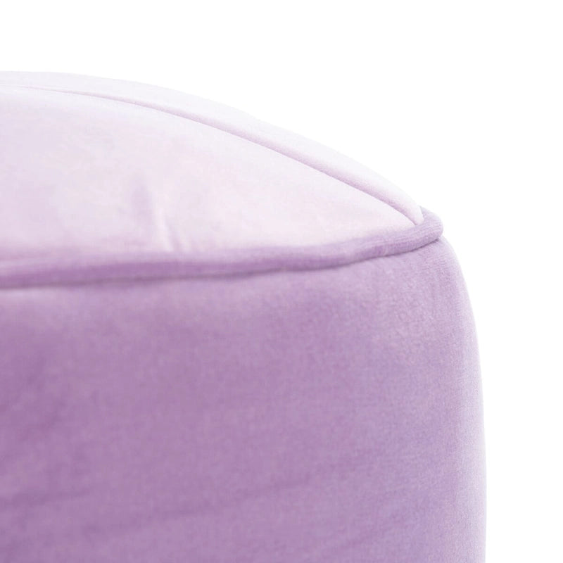 Velvet Cylinder Pouf Ottoman