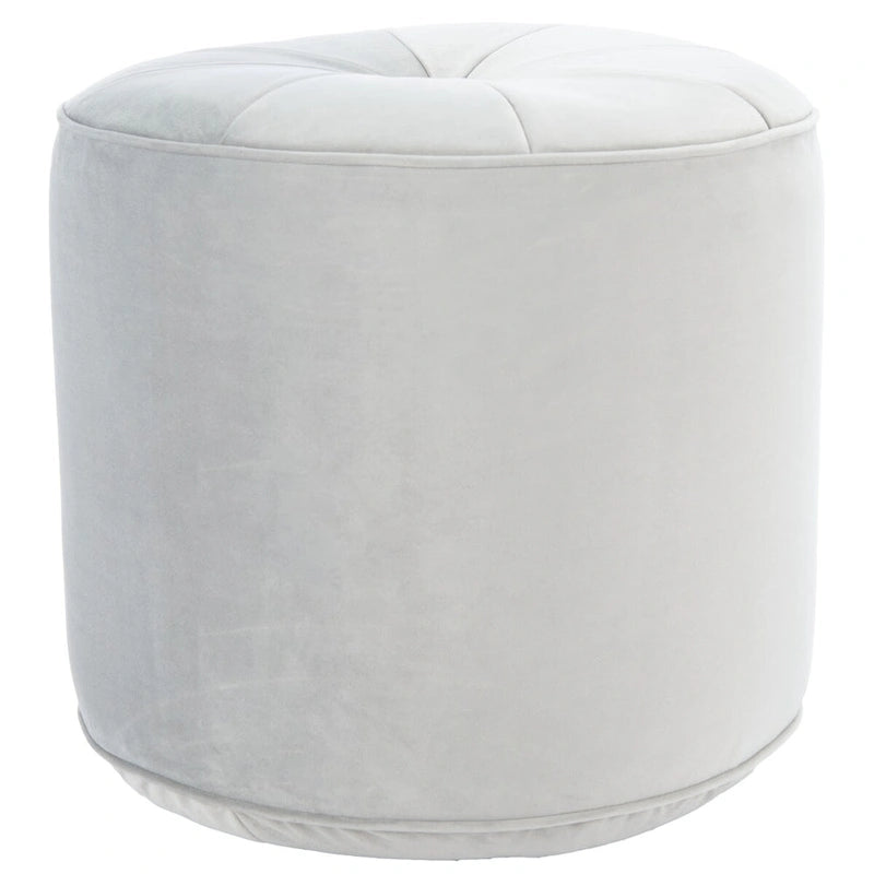 Velvet Cylinder Pouf Ottoman