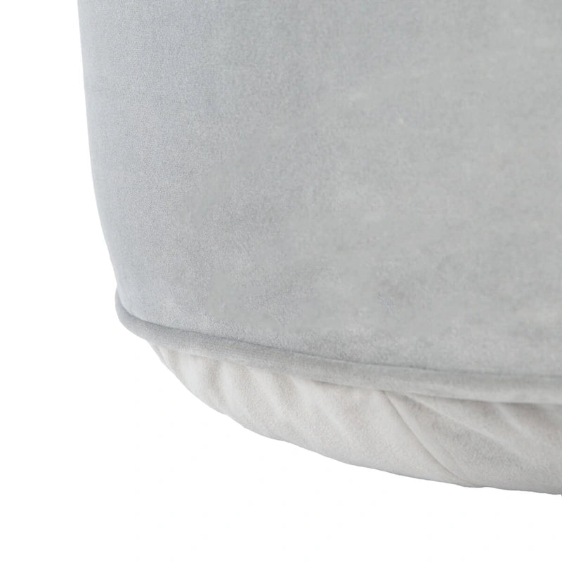 Velvet Cylinder Pouf Ottoman